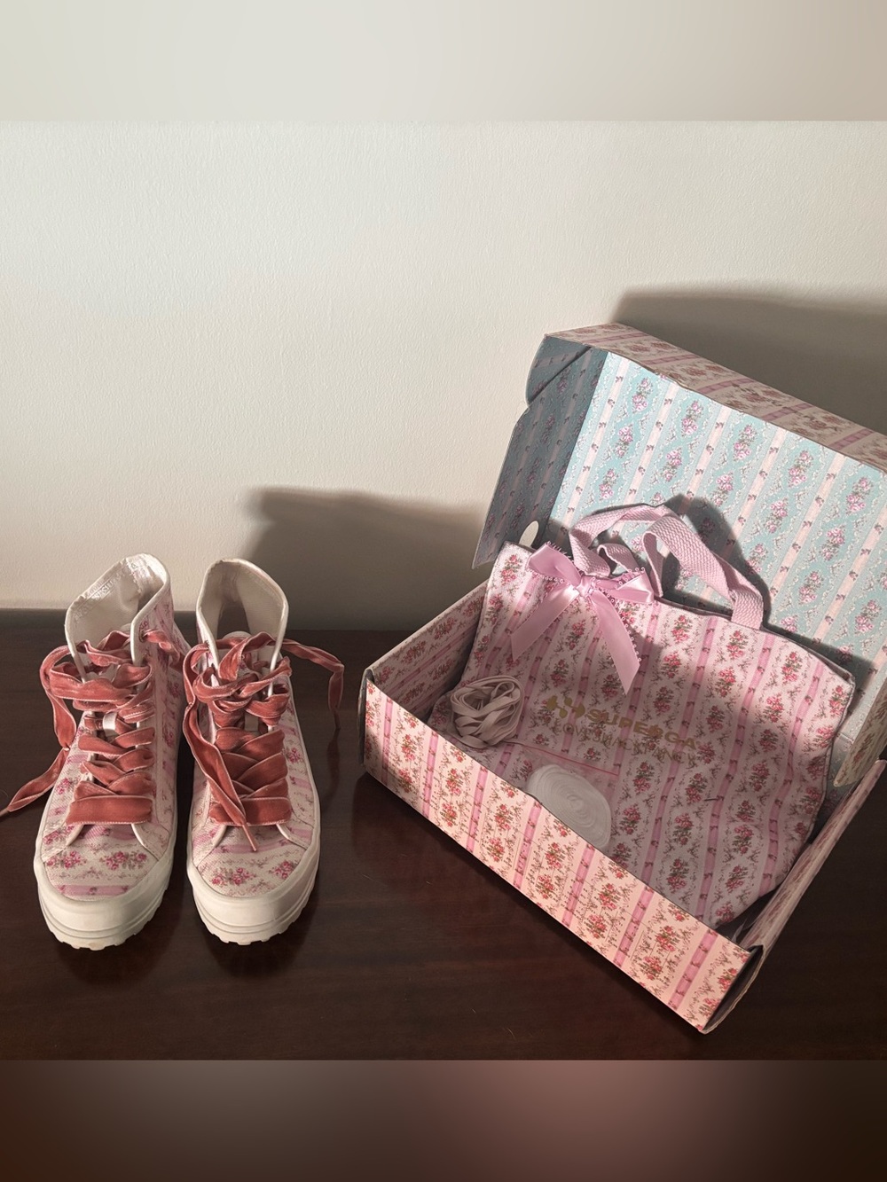 Superga x LoveShackFancy sneakers, Daydream Pink, Size EU 40/US 9